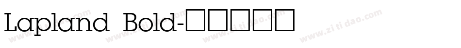 Lapland Bold字体转换